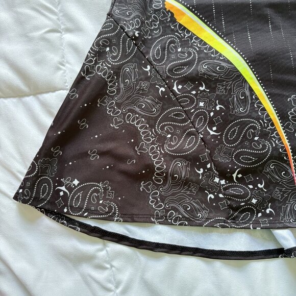 Lucky In Love Tennis Golf Skort Skirt Black Stretch Womens Size XXL Paisley - Picture 2 of 8
